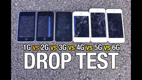 iPod Touch 6G vs 5G vs 4G vs 3G vs 2G vs 1G Drop Test!